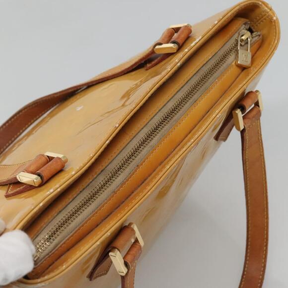 LOUIS VUITTON Monogram Vernis Houston Hand Bag Beige M91004 - Picture 6 of 13